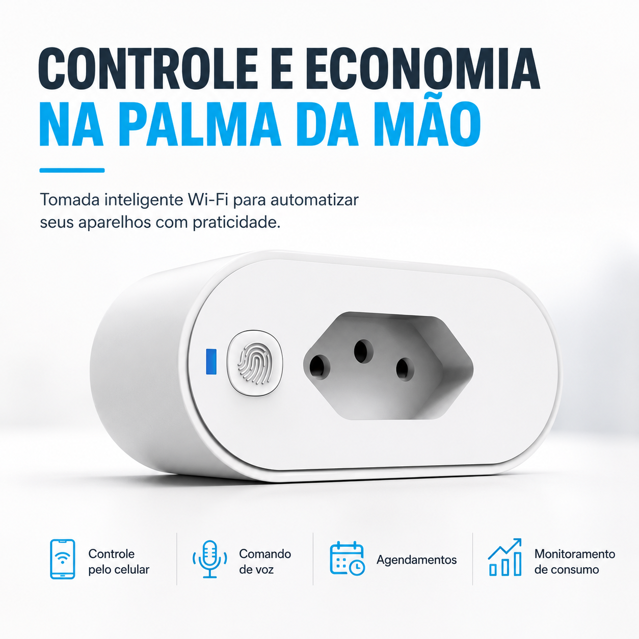 Tomada Inteligente Wi-Fi com Monitoramento de Consumo e Agendamento