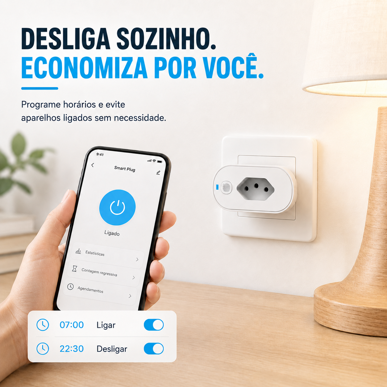 Tomada Inteligente Wi-Fi com Monitoramento de Consumo e Agendamento