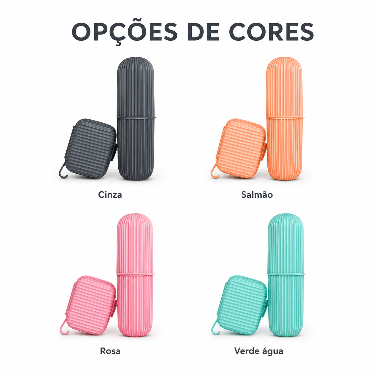 Kit de Higiene para Viagem com Porta-Escova e Saboneteira