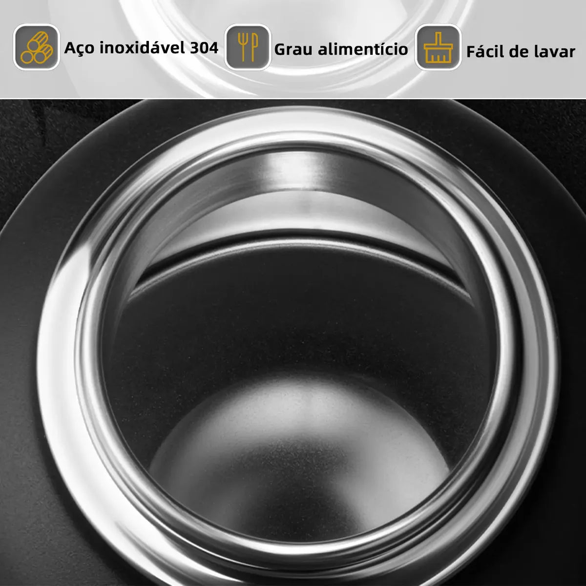 Garrafa Térmica 1,2L em Aço Inox com Tampa e Alça – Quente e Frio
