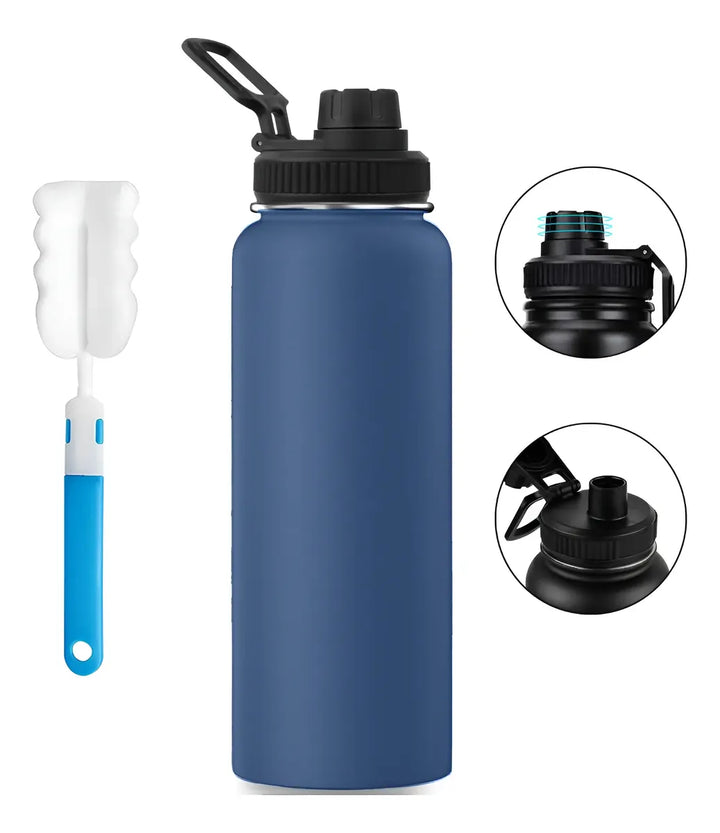 Garrafa Térmica 1,2L em Aço Inox com Tampa e Alça – Quente e Frio