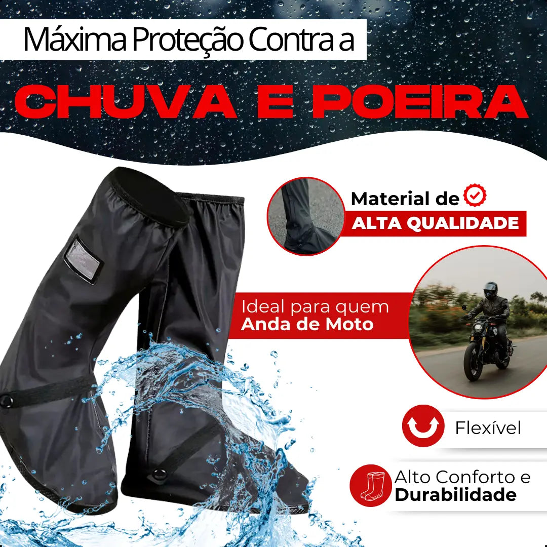 Capa Impermeável para Calçados com Cano Alto e Zíper – Proteção para Chuva
