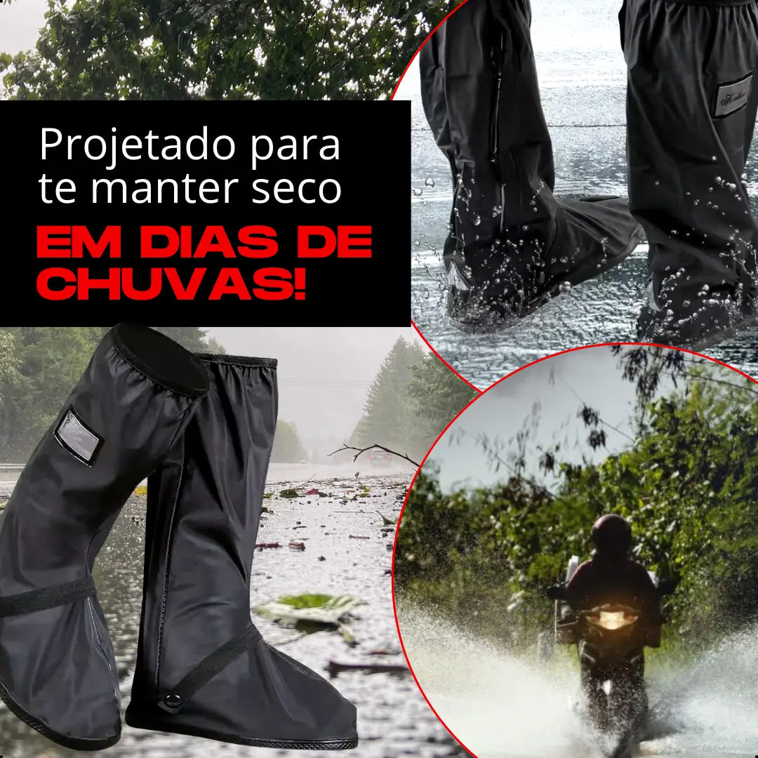 Capa Impermeável para Calçados com Cano Alto e Zíper – Proteção para Chuva