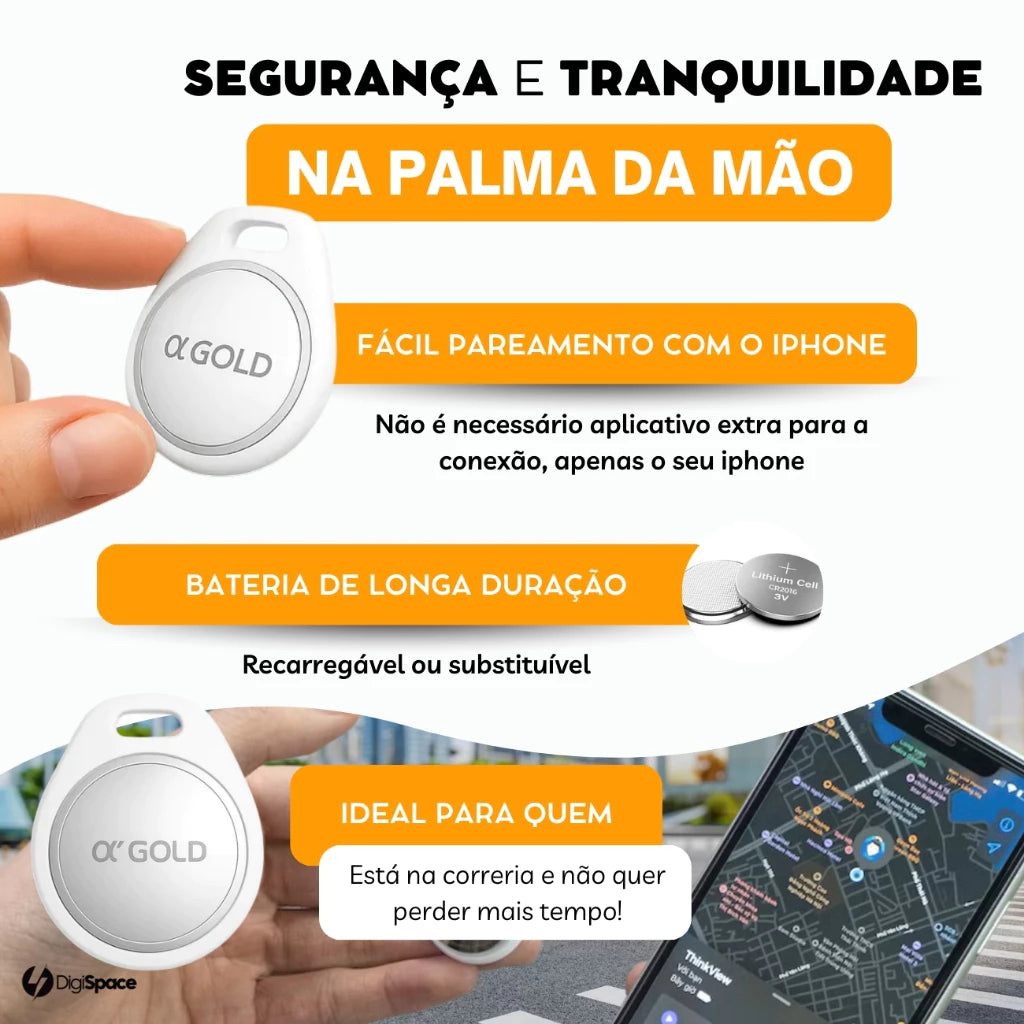 AIRTAG Rastreador Localizador Bluetooth Compatível com Apple Buscar (Find My)