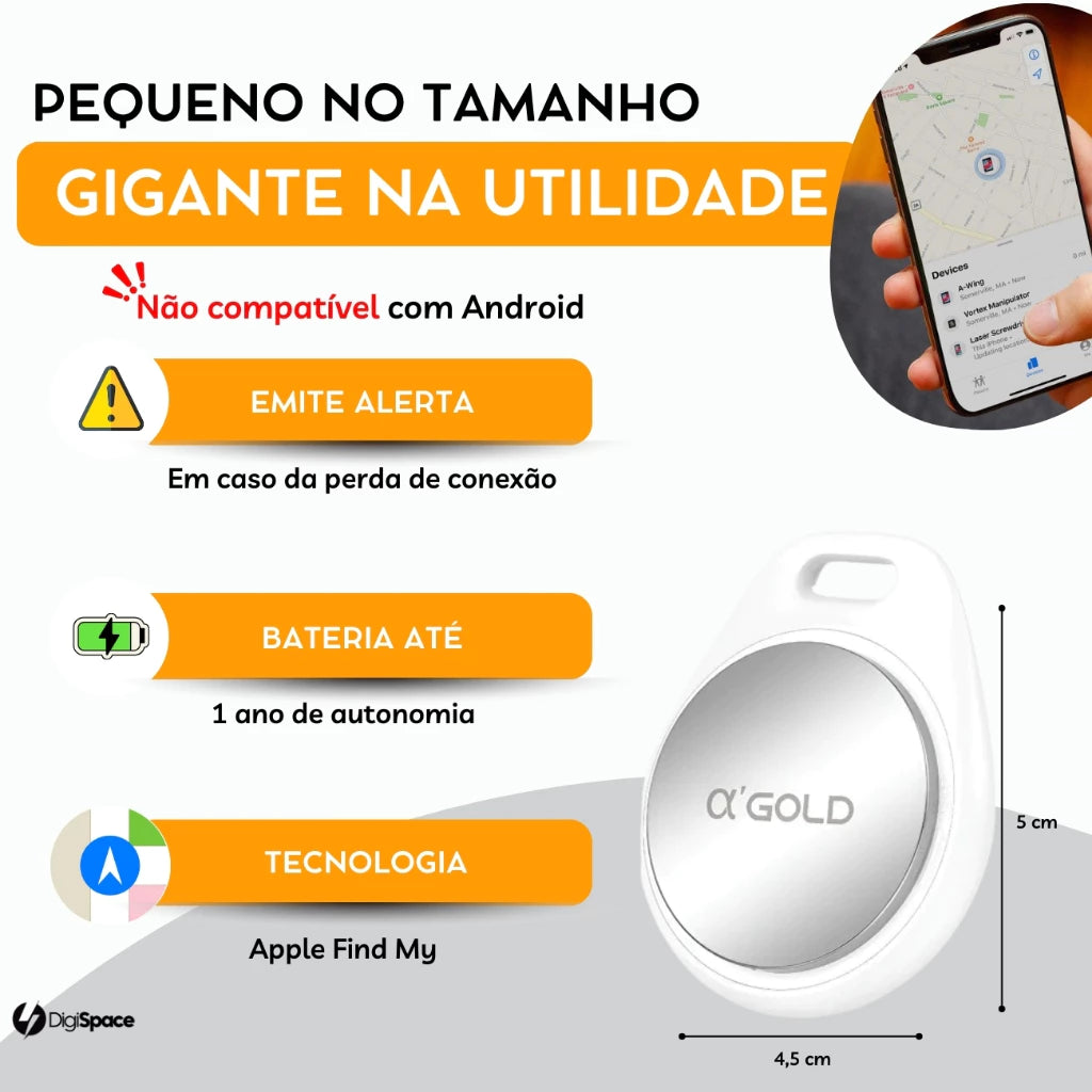 AIRTAG Rastreador Localizador Bluetooth Compatível com Apple Buscar (Find My)